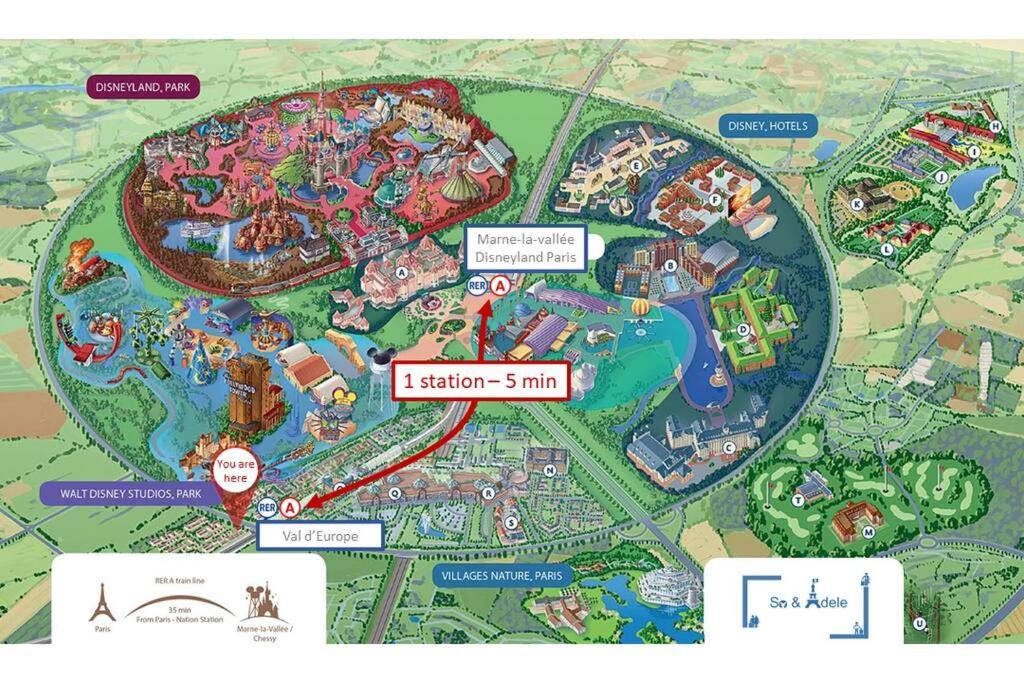 Studio Emotion 4P - Train Station 200M - Disneyland Paris 5 Min Montevrain Exterior photo
